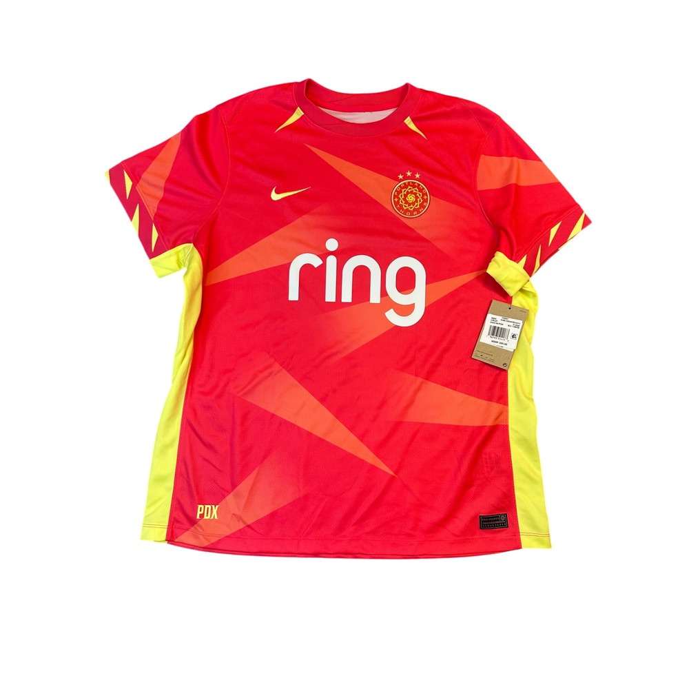 Nike Portland Thorns FC NWSL Stadium Jersey Red Yellow XL H002158-PTOR